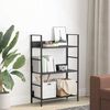 288218 vidaXL 3-Layer Book Shelf Black 60x27,6x90,5 cm Chipboard