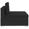 vidaXL Комплект садових диванів з подушками 3 од. Чорний Поліротанг