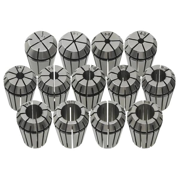 vidaXL Набір Цанг ER20 для Токарних Верстатів 13 Од.