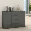 800692 vidaXL Sideboard High Gloss Grey 88x30x65 cm Chipboard