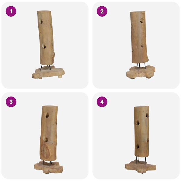 vidaXL Винний cтелаж на 8 пляшок 40x30x80 см Масив тикового дерева