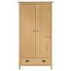 vidaXL Гардеробна Шафа 2 Двері "Hill Range" 89x50x170 см Масив Сосни