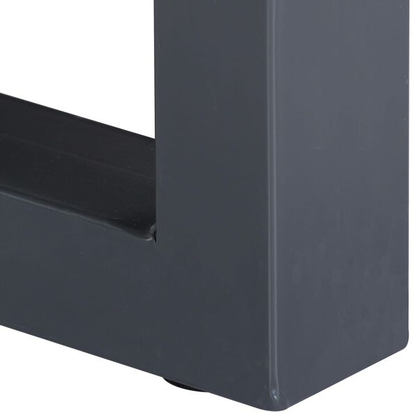 vidaXL Журнальний столик з необробленими краями Сірий 60x60x40 см Масив акації