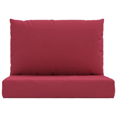 vidaXL Подушки для дивана з піддонів 2 шт Бордовий Тканина