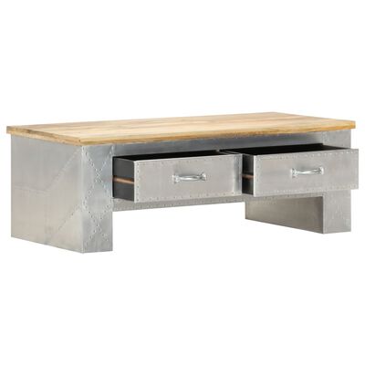 286599 vidaXL Aviator Coffee Table 100x50x36 cm Solid Mango Wood