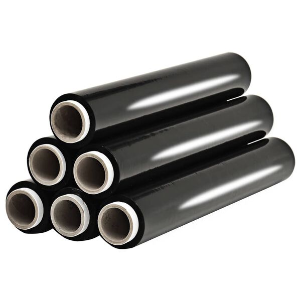 vidaXL Плівка для ПІддонів Рулон 6 шт. Чорний 23 мкм 624 м