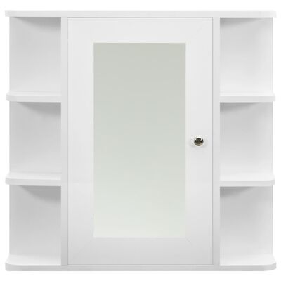 vidaXL Дзеркальна шафа для ванної кімнати Білий 66x17x63 см МДФ