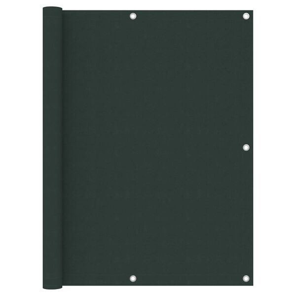 vidaXL Балконна Ширма Темно-Зелений 120х300 см Тканина Оксфорд