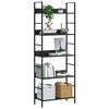 288226 vidaXL 5-Layer Book Shelf Black 60x27,6x158,5 cm Chipboard