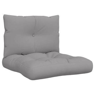vidaXL Подушки для дивана з піддонів 2 шт Сірий Тканина