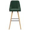 vidaXL Барні стільці 2 шт Темно-зелений Оксамит