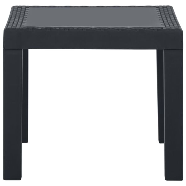 vidaXL Комплект Садових Меблів 3 Од. з Подушками Сірий Пластик