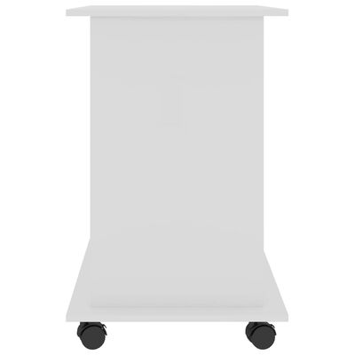 vidaXL Комп'ютерний стіл Глянцевий білий 80x50x75 см ДСП