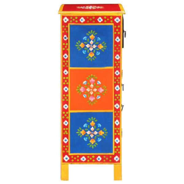 vidaXL Сервант з Ручним Розписом 60x30x75 см Масив Дерева Манго