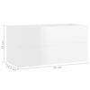 804761 vidaXL Sink Cabinet High Gloss White 90x38,5x45 cm Chipboard