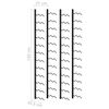 vidaXL Настінні винні стелажі на 48 пляшок 2 шт Чорний Залізо