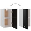 801250 vidaXL Hanging Cabinet High Gloss Black 29,5x31x60 cm Chipboard