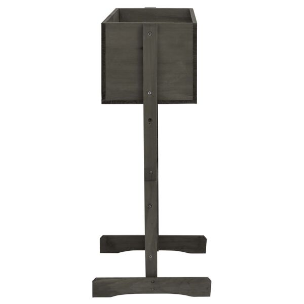 vidaXL Садова Трельяжна Клумба Сірий 45х30х74 см Масив Ялини