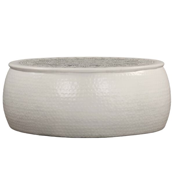 vidaXL Журнальний столик Білий 70х30 см Кований алюміній