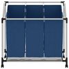 vidaXL Сортувальник Білизни з 3 Мішками Синій Сталь