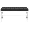 vidaXL Лавка Чорний 99 см Оксамитова Тканина і Нержавіюча Сталь