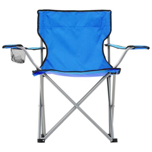 vidaXL Комплект туристичних меблів 3 од. Стіл і стільці Синій