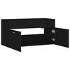 804666 vidaXL Sink Cabinet Black 90x38,5x46 cm Chipboard