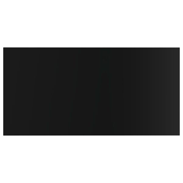 vidaXL Книжкові Полиці 8 шт Глянцевий Чорний 40х20х1,5 см ДСП