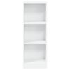 800828 vidaXL 3-Tier Book Cabinet White 40x24x108 cm Chipboard