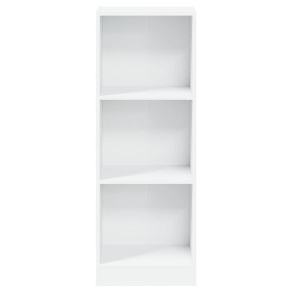 800828 vidaXL 3-Tier Book Cabinet White 40x24x108 cm Chipboard
