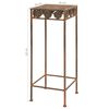 245928 vidaXL Plant Stand Set 3 Pieces Vintage Style Metal Rusty
