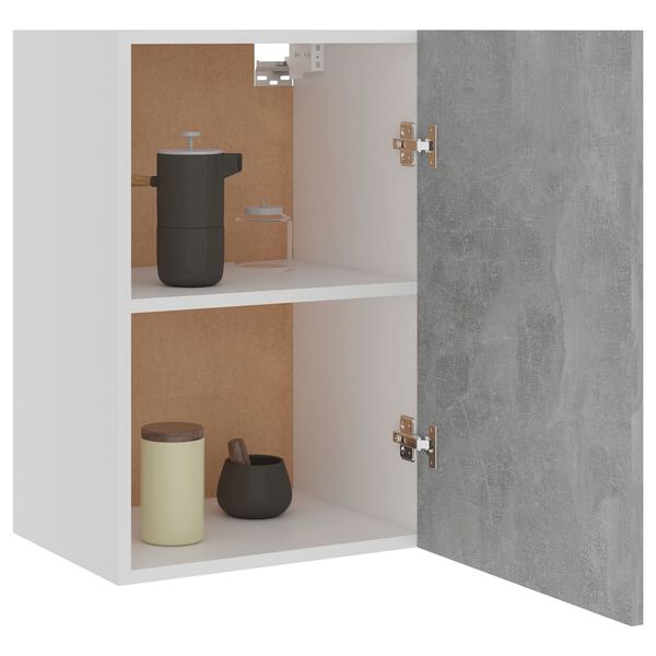801256 vidaXL Hanging Cabinet Concrete Grey 39,5x31x60 cm Chipboard