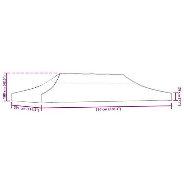 vidaXL Дах Святкового Шатра Антрацит 3х6 м