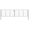 vidaXL Садові ворота Сріблястий 415x150 см Оцинкована сталь
