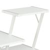20287 vidaXL Desk with Shelf White 116x50x93 cm