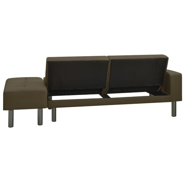 vidaXL Диван-ліжко Коричневий Штучна шкіра