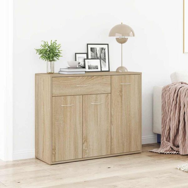 800678 vidaXL Sideboard Sonoma Oak 88x30x70 cm Chipboard
