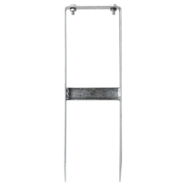 vidaXL Грунтові штирі для огорожі 2 шт для парканів з ДПК 40 см Сталь