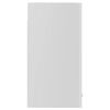 vidaXL Навісна шафа зі склом Глянцевий білий 60x31x60 см ДСП
