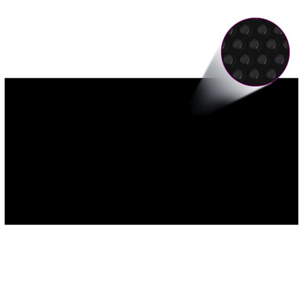 vidaXL Сонячна плівка для басейну плаваюча Чорний\Синій 1200х600 см ПЕ