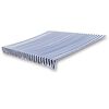 140009 vidaXL Awning Top Sunshade Canvas Navy blue and white 3x2,5 m