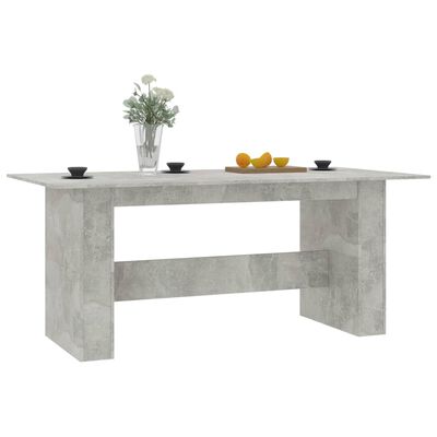 vidaXL Обідній стіл Сірий бетон 180x90x76 см ДСП