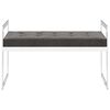vidaXL Лавка Сірий 97 см Оксамитова Тканина і Нержавіюча Сталь