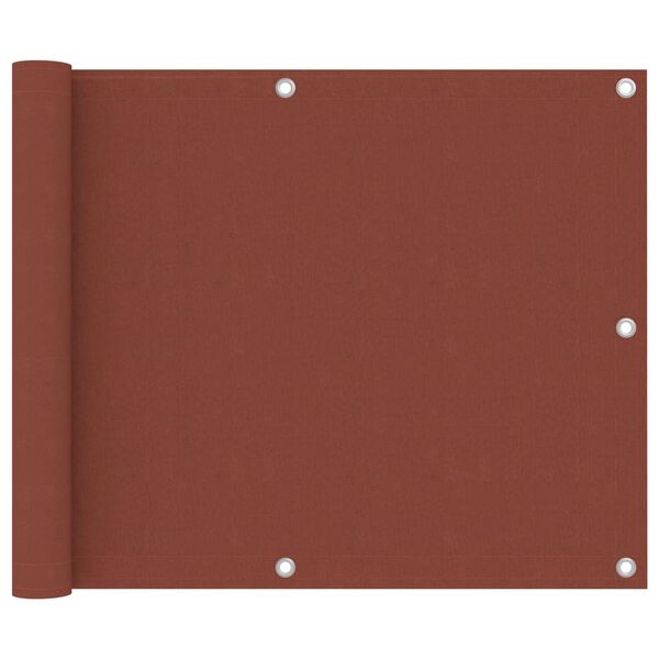 vidaXL Балконна Ширма Теракотовий 75x500 см Тканина Оксфорд