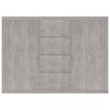 800688 vidaXL Sideboard Concrete Grey 88x30x65 cm Chipboard