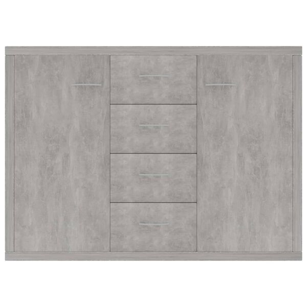 800688 vidaXL Sideboard Concrete Grey 88x30x65 cm Chipboard