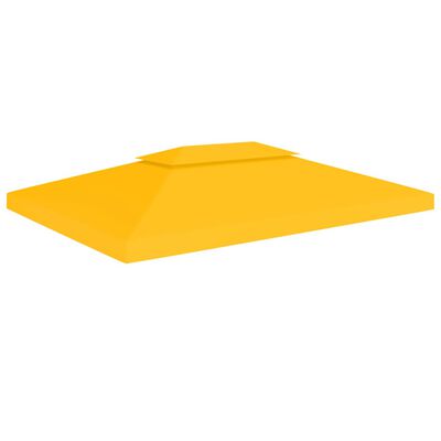vidaXL 2-рівневе покриття для альтанки 310 г/м² Жовтий 4x3 м