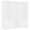 vidaXL Книжкова шафа Білий 98x30x98 см ДСП