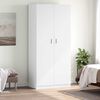 800630 vidaXL Wardrobe White 90x52x200 cm Chipboard