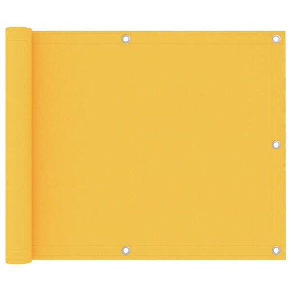 vidaXL Балконна Ширма Жовтий 75x600 см Тканина Оксфорд